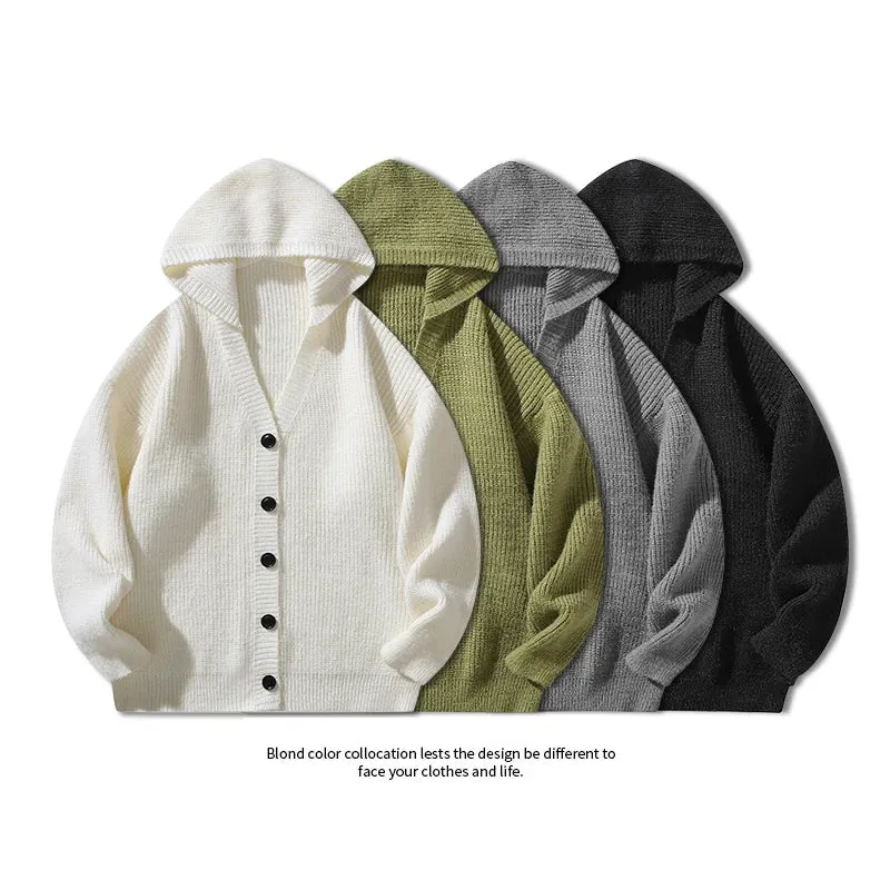 Aidase 2024 Autumn Mens Sweater Cardigan Knitted Long Sleeve Male Casual Fashion Knitwear Clothing