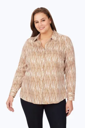 Ava Plus No Iron Warm Geo Shirt