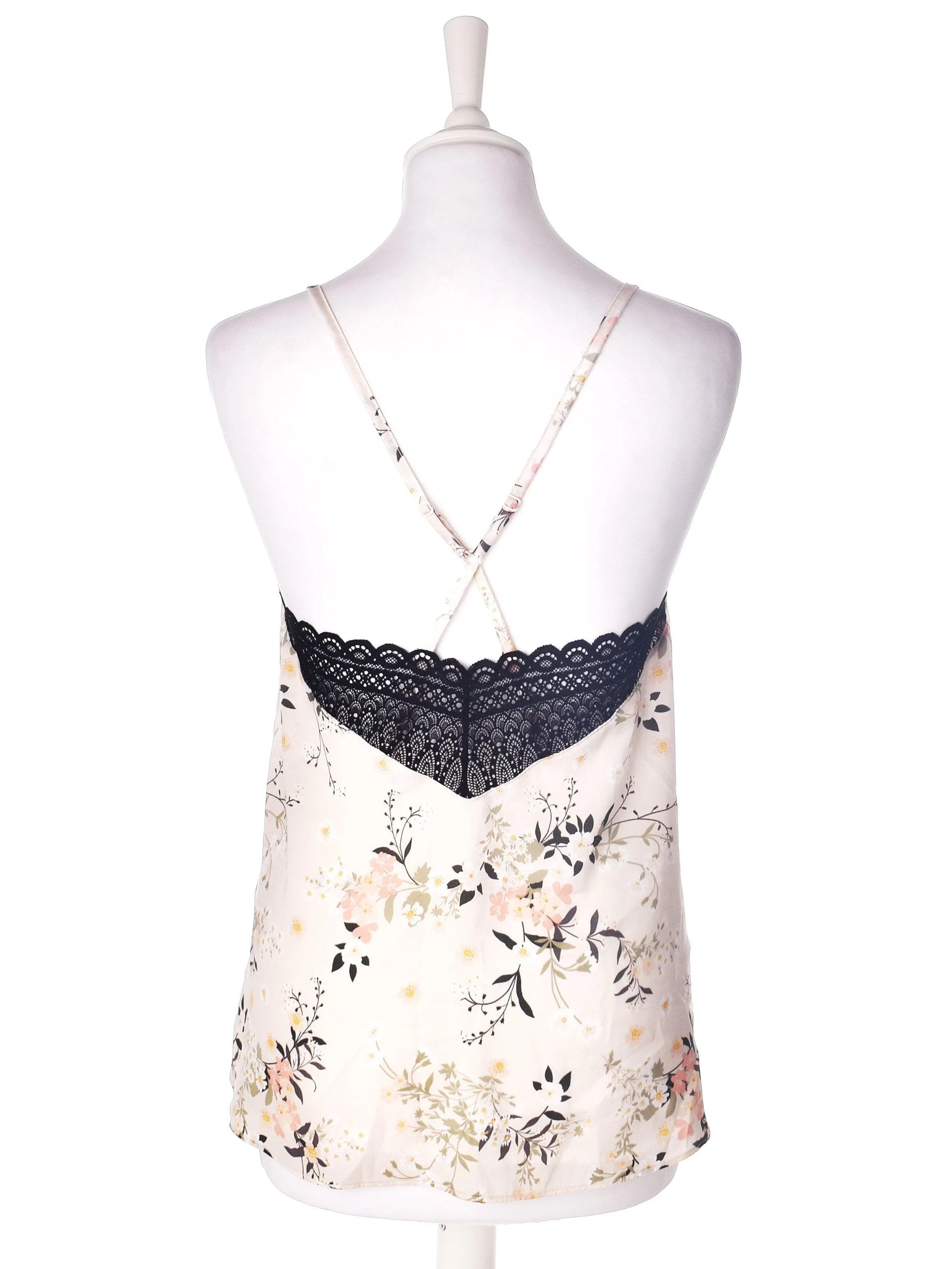 Blomstret Satin Top fra H&M
