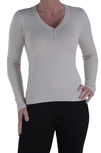 Button Detail V Neck Jumper