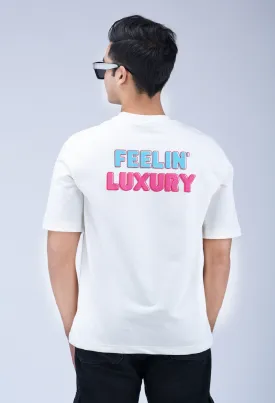 Cute butter White printed Oversized T-shirt