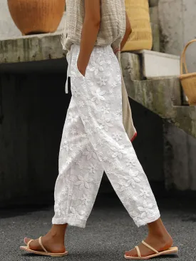 Greattioa-Women's Lace Casual Pants