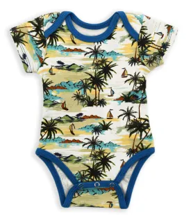 Organic Cotton Short Sleeve Baby Bodysuit, Bali