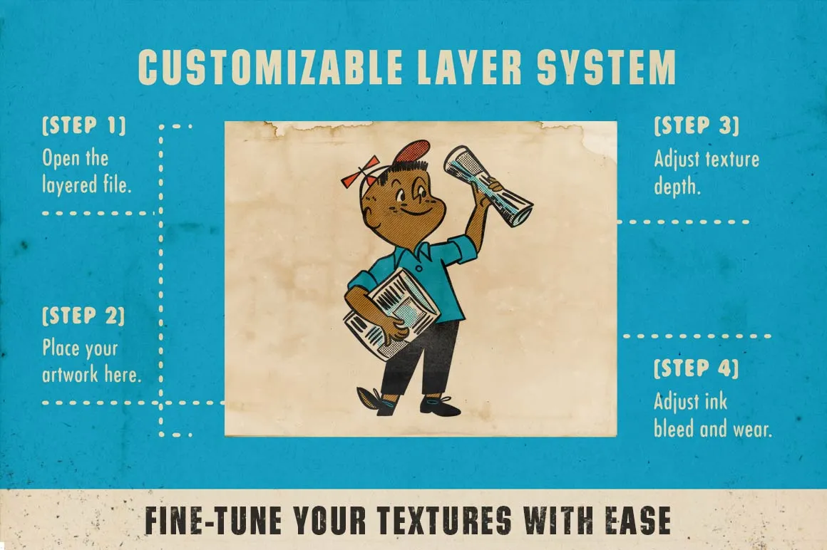Paper Boy Damaged Paper Textures for Clip Studio Paint