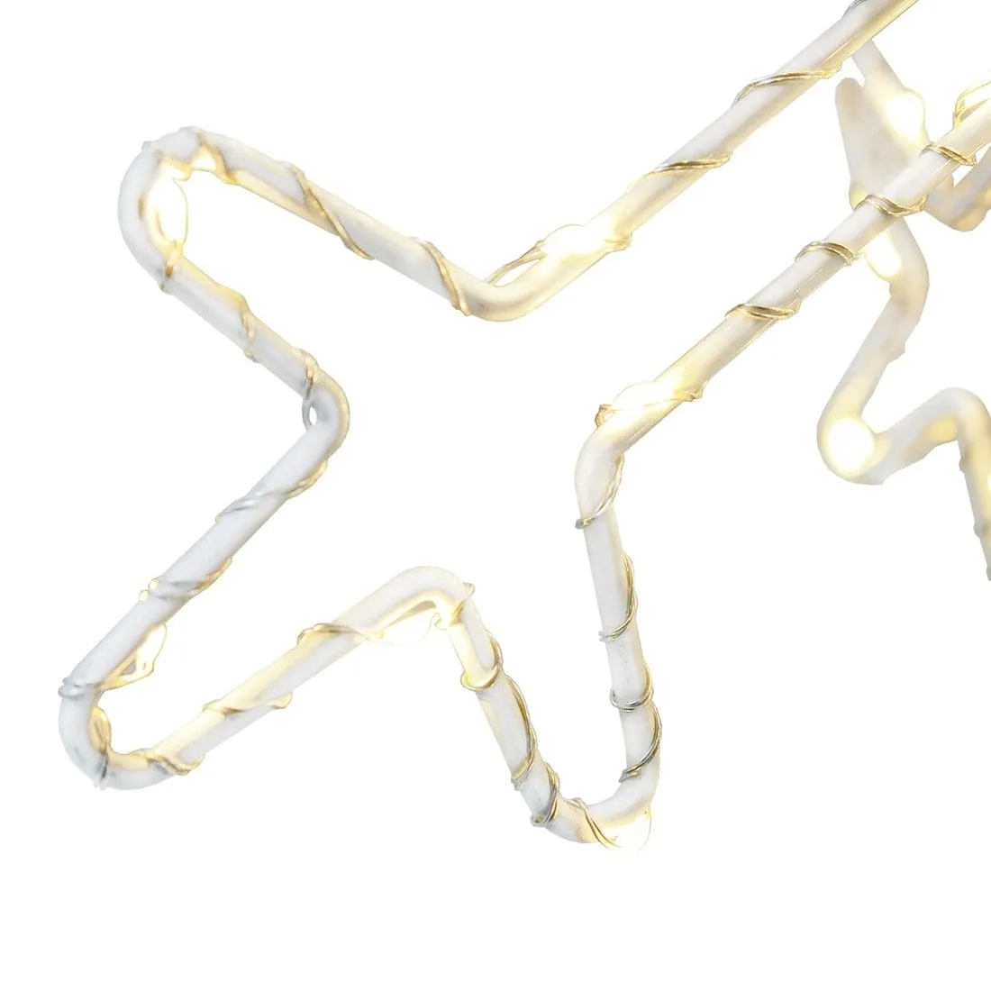 Pre Lit Wire Snowflake Christmas Decoration LED Lights 30cm