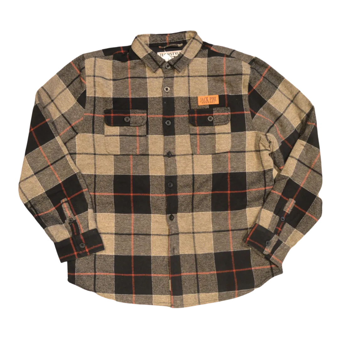 Quilted Flannel Jacket Charcoal